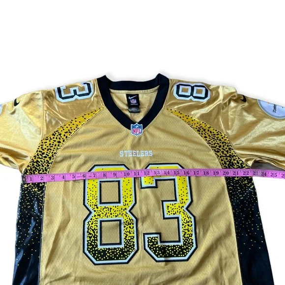 Nike NFL OnField Pittsburg Steelers Stitched Black Gold Jersey #83 Miller, Sz 40 - Picture 10 of 10